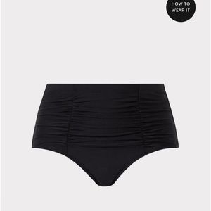 Torrid High Rise Ruched Swim Bottom